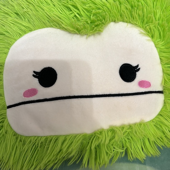Original SquishMallows Bren Size 16 “ Inch Bigfoot Color Green White NWTS - Picture 3 of 11